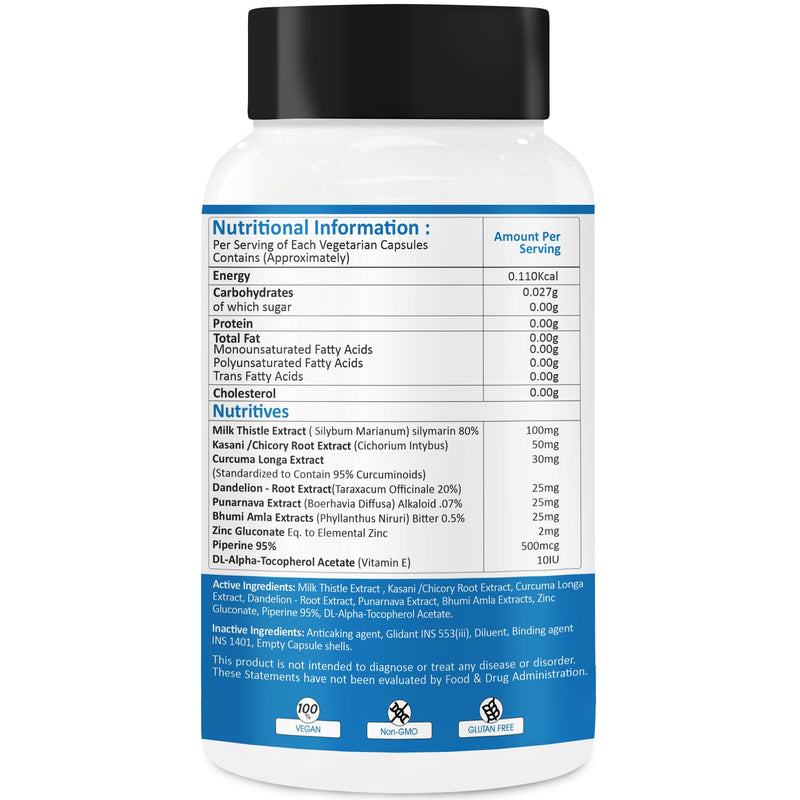 Liver Health Supplement for Dogs & Cats | Milk Thistle & Curcuminoid Complex | Supports Liver Detoxificationb & Antioxidant Health | 100 Capsules
