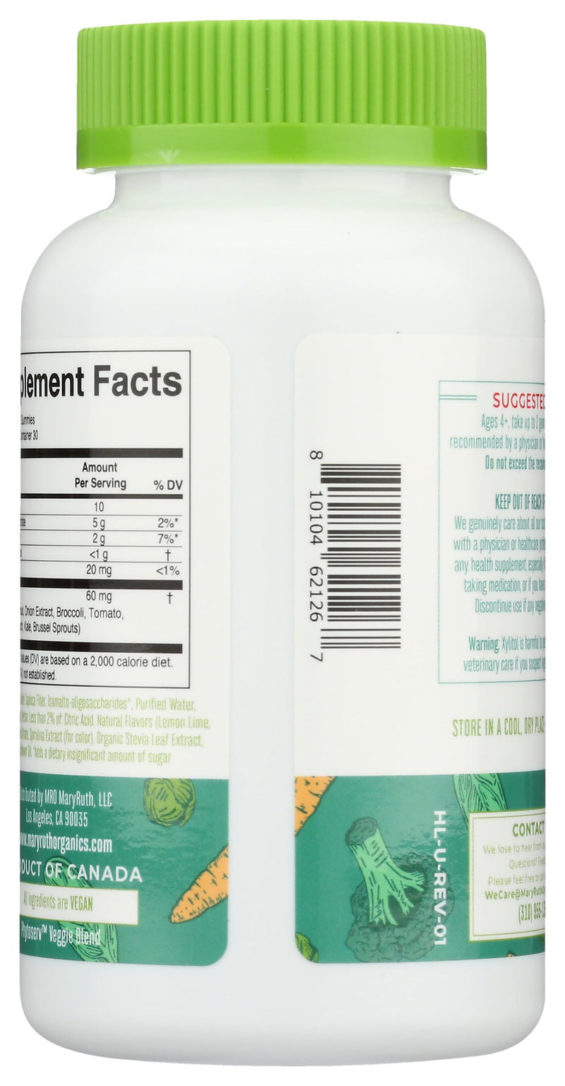 MaryRuth's Super Greens, Naturally-Occurring Quercetin, Spirulina, 60 Count | Naturally-Occurring Quercetin, Spirulina, Broccoli Root, Kale Leaf, Sugar Free, 2g Fiber, Vegan