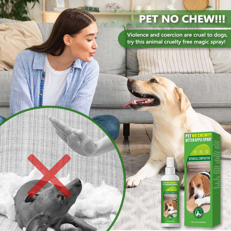 Cooraby 5.07 Oz Bitter Apple Spray for Dogs to Stop Chewing - Natural Ingredients No Chew Spray for Dogs - Dog Repellent Spray - Alcohol Free, Cruelty-Free - Protect Your Furniture Green - BeesActive Australia