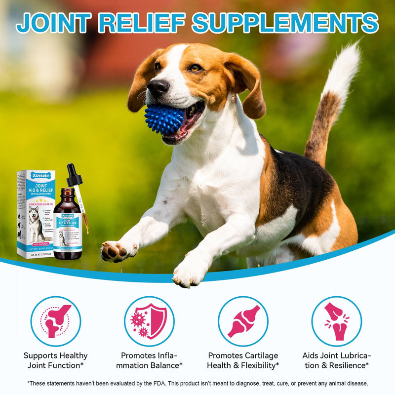 Joint Supplements For Dogs, 60ml Natural Dog Joint Supplements With Glucosamine And Chondroitin, Dogs Arthritis Pain Relief, Natural Ingredients Fast Acting Formula Dog Care