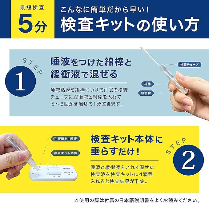 Influenza AB Coronavirus Antigen Test Kit [Compatible with Omicrons, Centaurs, BA.5, etc.] [Research Use] (5) - BeesActive Australia