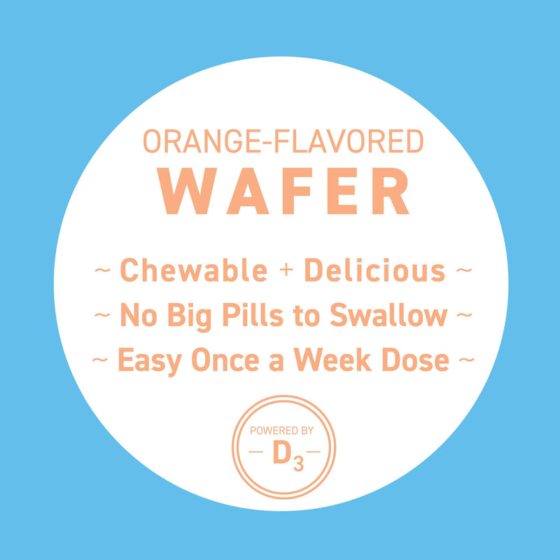 Replesta NX 14,000 IU Vitamin D3 Cholecalciferol, for Vitamin D Deficiency, Once-Weekly Chewable Wafer, Non-GMO, Natural Orange Flavor, 8 Tablets 8 Count (Pack of 1)