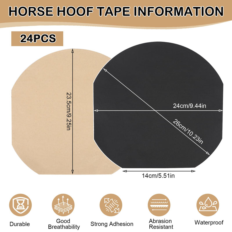 AQQHSAIN Horse Hoof Tape Strong Sticky Hoof Wraps Breathable Magic Cushion Foot Hoof for Horses Packing Additional Protection (12) 12