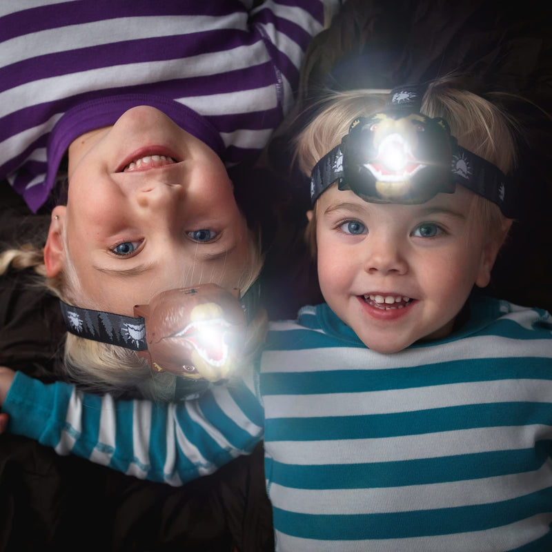 Big Discoveries Bear LED Headlamp - Bear Headlamps for Kids | Multiple Styles Available | Animal Toy Head Lamp Flashlight for Boys, Girls, or Adults | Head Light for Camping, Hiking, Party, or Reading Grizzly Bear