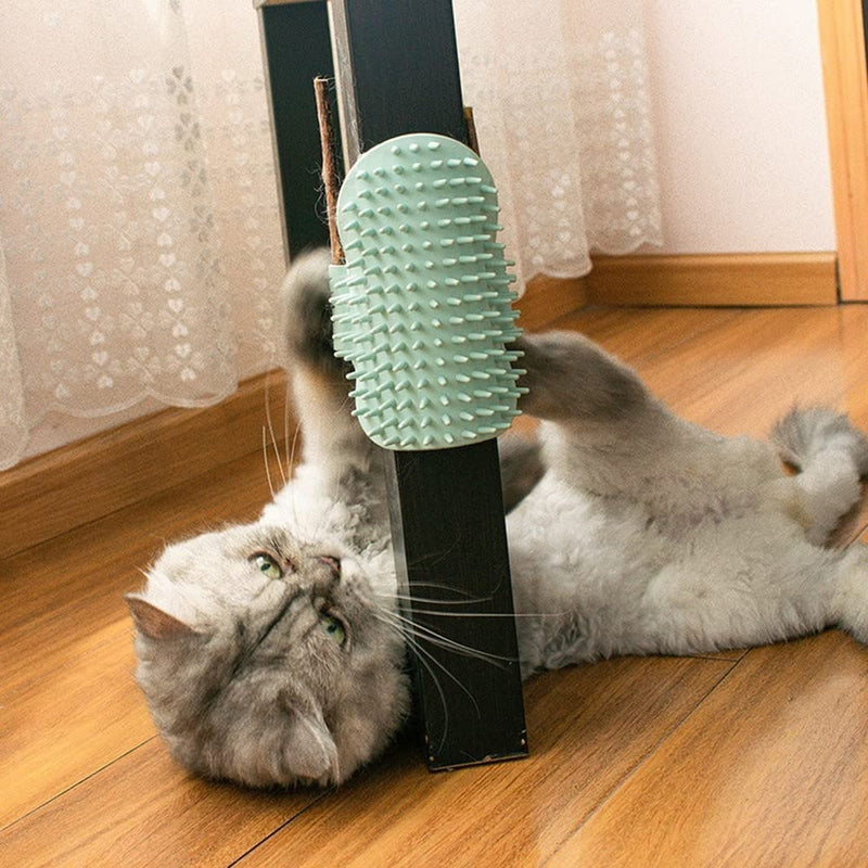 MiOYOOW Cat Self Groomer Soft Elastic Corner Massage Combs Brush for Cat Grooming Bathroom Cleaning Relaxing - BeesActive Australia
