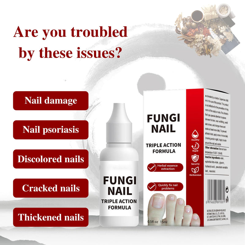 Toenail Fungus Treatment, Herbal Extracts, Nighttime Long-Lasting Nail Treatment, Suitable for Discoloration, Shaped Nails, Thick Nails, Safe and Gentle, Cuticle Care, 15ml/0.5oz (one) 0.5 Fl Oz (Pack of 1)