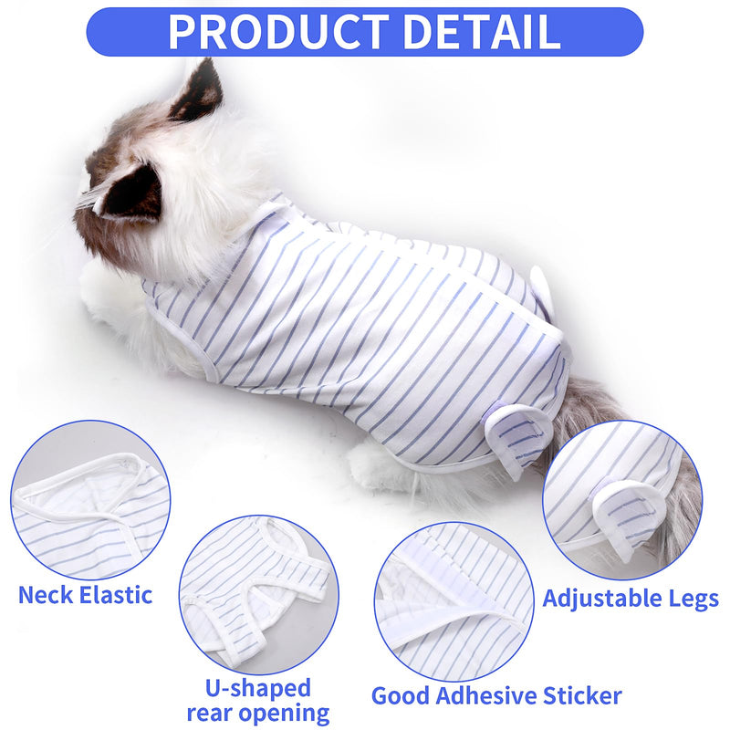 cobee Professional cat recovery suit for abdominal wounds or skin diseases, cat surgery recovery suit soft E collar cone alternative cat onesie for cats (size M) M size - BeesActive Australia