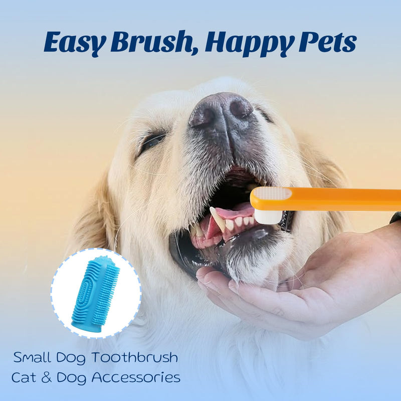 Dog Toothpaste with Toothbrush Kit - Coconut Chicken Flavor Pet Dental Care, Plaque Tartar Remover, Fresh Breath, Easy Brushing No Resistance for Dogs Cats, 2.1oz