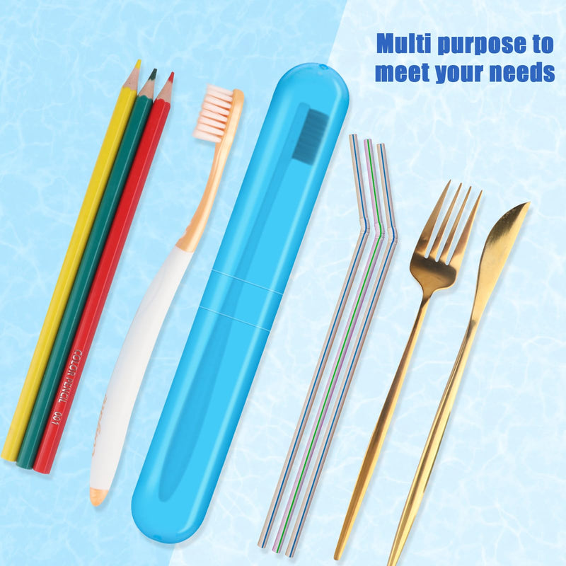 4 Pack Toothbrush Cases Travel Toothbrush Holder Portable Toothbrush Container Case Plastic Toothbrush Carrier Cover Case Toothbrush Protector for Traveling, Bathroom, School, Home, Camping Blue, Green, Pink, Beige - BeesActive Australia