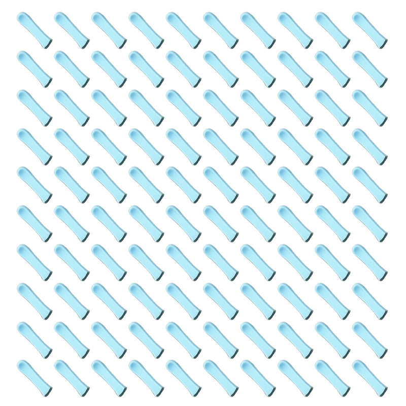 100 Pieces Ear Cleaner Tips, Ear Cleaner Replacement Tips, Ear Spoon Tips, Silicone Soft Cleaning Reuse Cap for Ear Wax Removal Tool Accessories (Blue) - BeesActive Australia