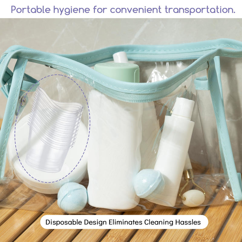 20Pcs Eye Wash Cup Eye Care Tool Rinse and Flush Kit Disposable Portable Plastic Measuring Cup for Quick Effective Soothing Tired Eyes for Travel Cleaning, 5ml