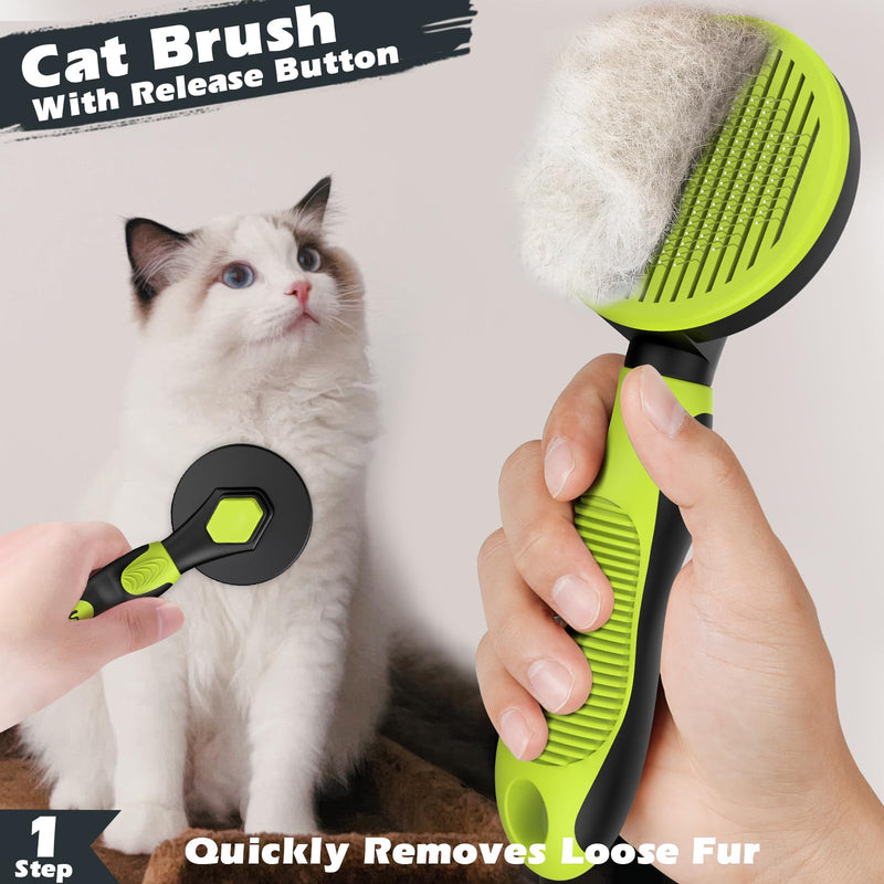 3PCS Cat Grooming Kit | Cat Brush | Cat Brushes for indoor Cats | Cat Nail Clipper | Cat Nail Trimmer | Cat Bath Brush | Cat Brush for Shedding for Long and Short Haired Cats - Premium Cat Supplies - BeesActive Australia