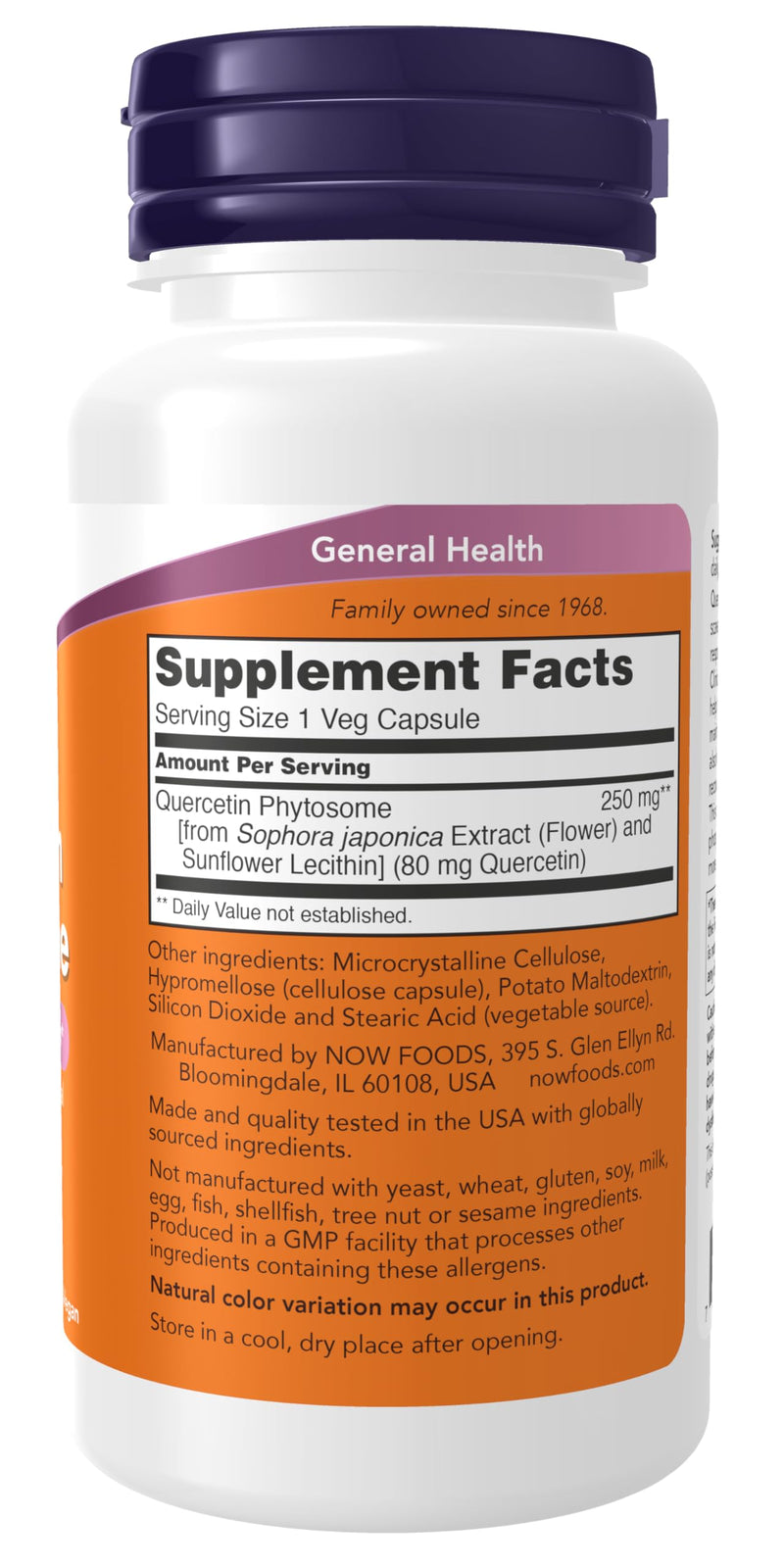 Now Foods Supplements, Quercetin Phytosome 250mg, Balanced Immune System, 90 Vcaps