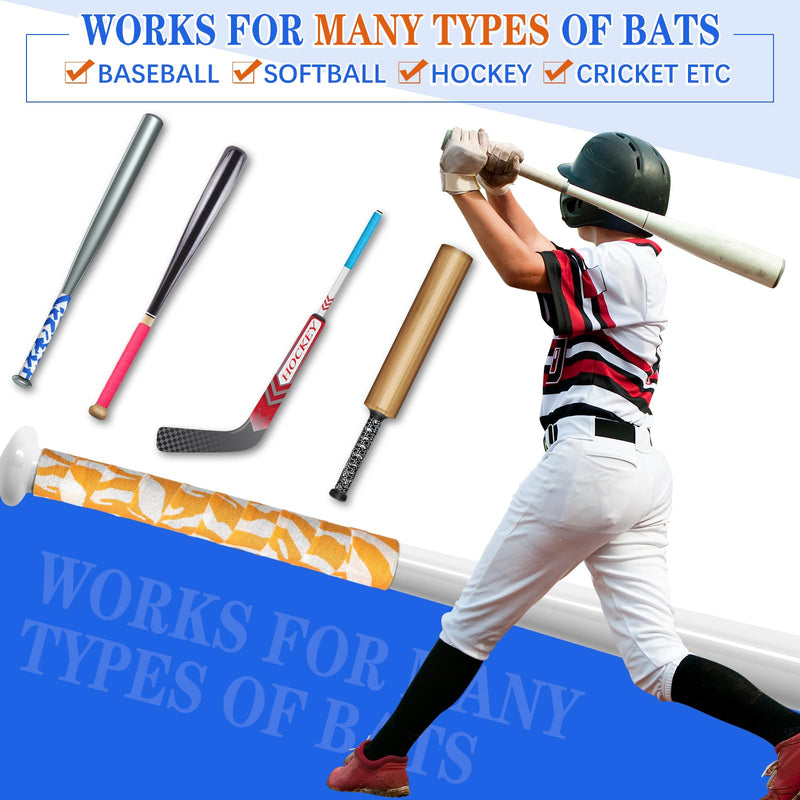 Sosation 12 Rolls Bat Grip Tape Comfortable and Soft Full Adhesive Baseball Softball Precut Batting Grip Tape Replacement for Sports 0.98 x 393.7 Inch Texture - BeesActive Australia
