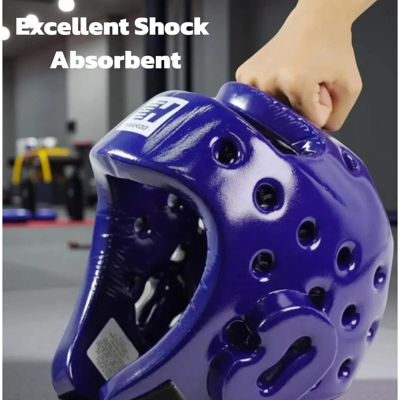 Taekwondo Sparring Head Guard, Competition Protection Headgear for Taekwondo, Karate and Martial Arts blue and red Large - BeesActive Australia