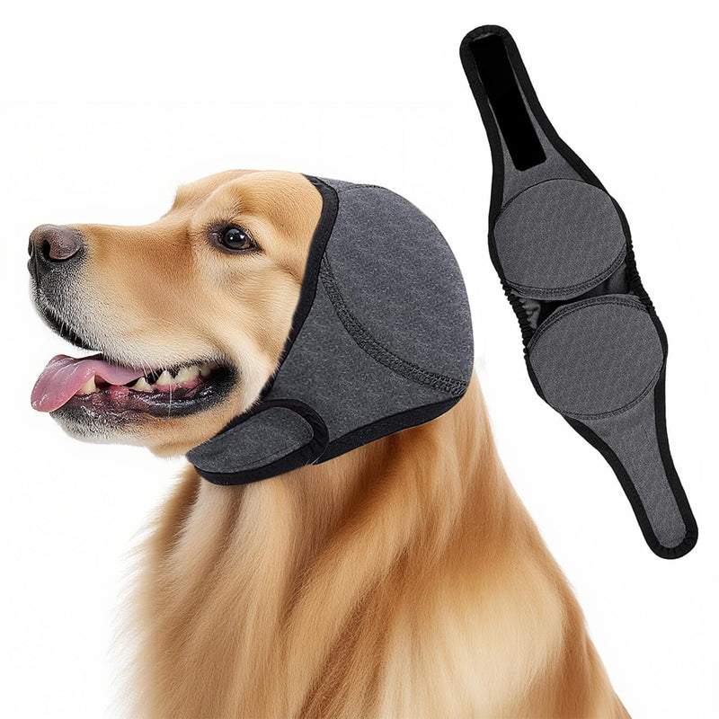Quiet Ears for Dogs Comfort Calming Hoodie Dog Ear Covers for Noise & Anxiety Relief Ear Wraps for Dog,ear muffs noise protection,Adjustable Dogs Ear Muffs Noise Protection Firework and Force Drying-M