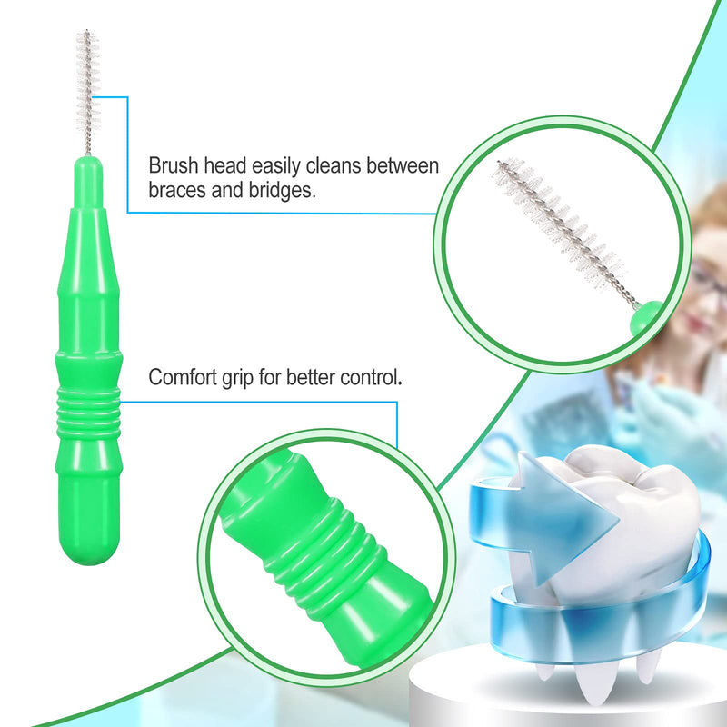Patelai 350 Pieces Interdental Brush Tooth Floss Tooth Cleaning Tool Toothpick Dental Flossing Head Oral Flosser Refill Dental Flosser Toothpick Cleaners Mixed Color