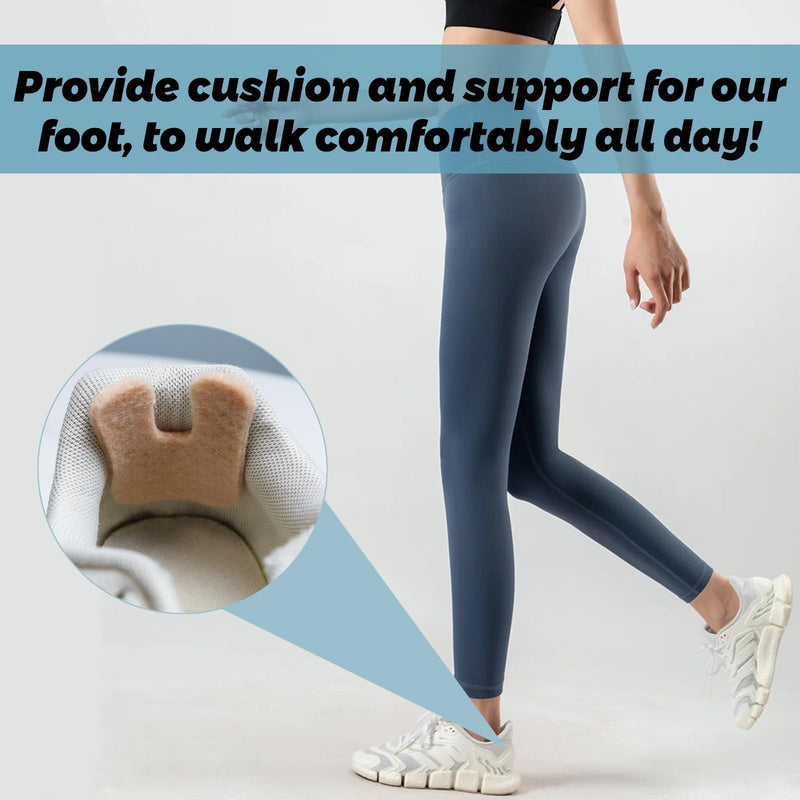 36 Pieces U Shaped Felt Pads Horseshoe Metatarsal Pads Callus Forefoot Foot Pads Pain Relief Foot Cushion Protect Calluses from Rubbing on Shoes Reduce Foot and Heel Pain(Beige) Beige