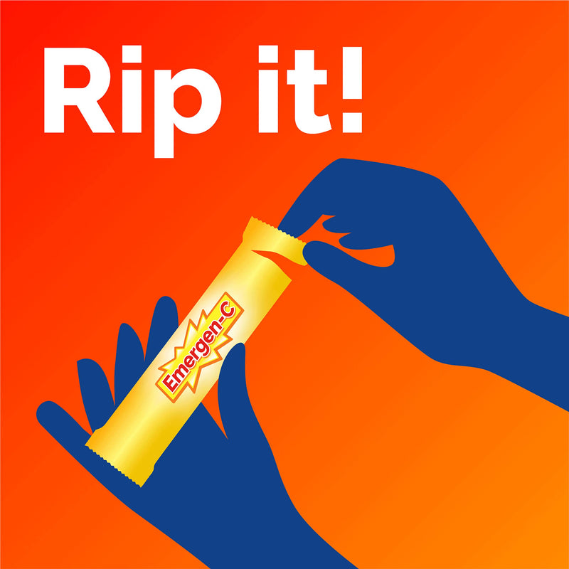Emergen-C Kidz Crystals, On-the-Go Emergen-C Immune Support Supplement with Vitamin C, B Vitamins, Zinc and Manganese, Sparkly Strawberry - 56 Stick Packs - BeesActive Australia