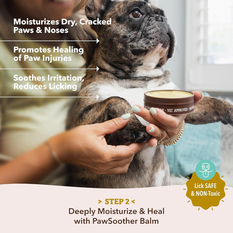 Natural Dog Company Paw Soother Balm & Wax for Dogs, Moisturizing Relief for Dry, Cracked Paws, Lick-Safe, Repairs & Heals, Protects Against Extreme Weather, Coconut Oil & Vitamin E, 2 oz Stick 2oz Stick