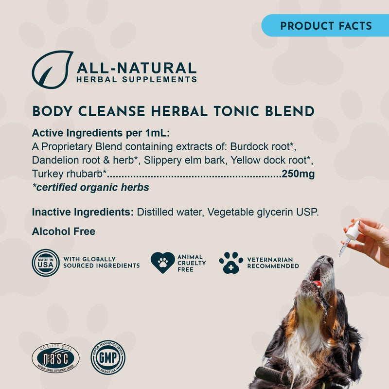 Animal Essentials Body Cleanse Liver Support for Dogs & Cats, 2 fl oz - Made in USA, Alcohol Free, Healthy Immune System 2 Fl Oz (30 ml)