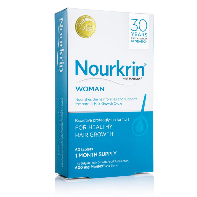 Nourkrin Woman for Healthy Hair Growth food supplement with Marilex, biotin and silica 60 tablet pack (1 month supply)