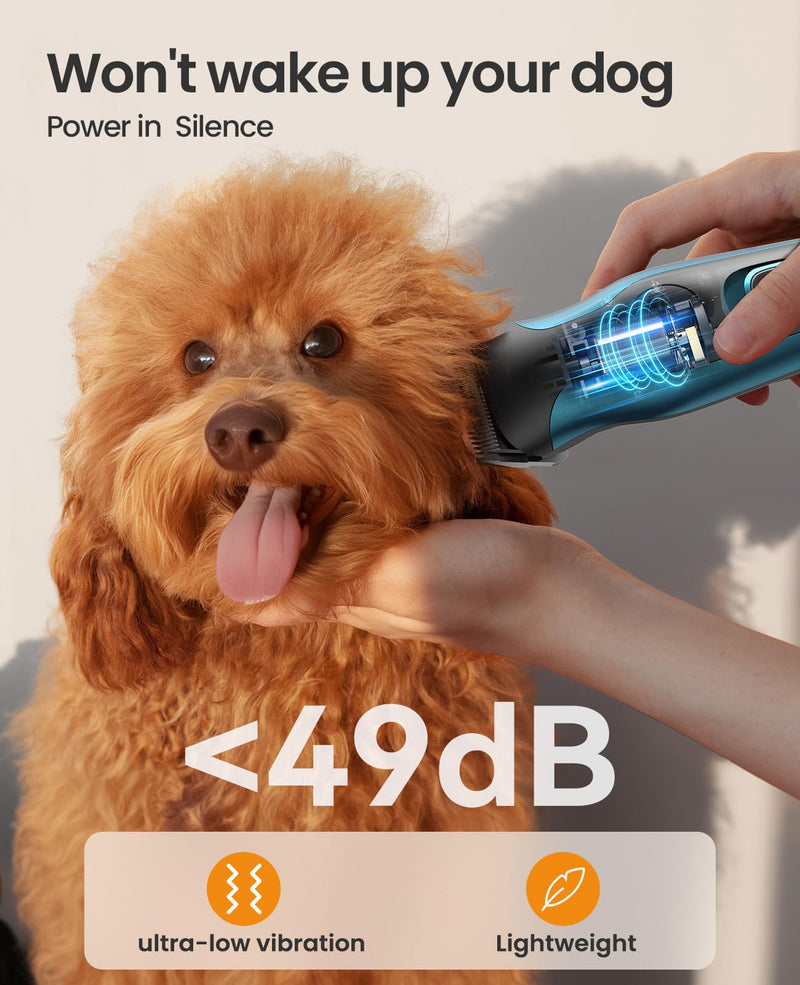 oneisall Professional Dog Clipper & Paw Trimmer 2 in 1 Set, Quiet Clipper Dog Cat for Body, Paws, Eyes, Ears, Face, Powerful Pet Hair Clipper for Many Pets - BeesActive Australia