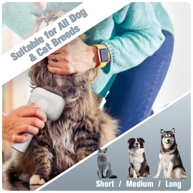 MOPEI 3-in-1 dog hair vacuum cleaner brush for removing loose hair, undercoat and tangles, 32mm & 35mm vacuum hose fitting 3 in 1 - BeesActive Australia
