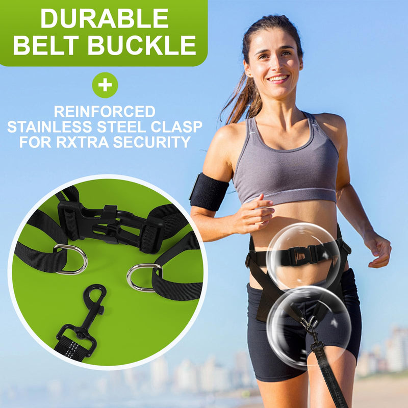 Hands Free Dog Leash for Two Dogs with Adjustable Waist Belt, Double Waist Leash for Dog Walking Training Jogging, Dog Running Leash Hands Free for Medium & Large Dogs, Dual Dog Leash for 2 Dogs Blue For 2 Dog - BeesActive Australia