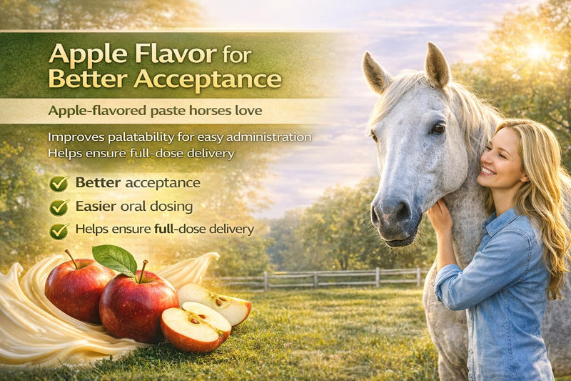 IverGuard Horse Paste 1.87%: Apple-Flavored Horse Paste, Up to 3086lbs, 15g