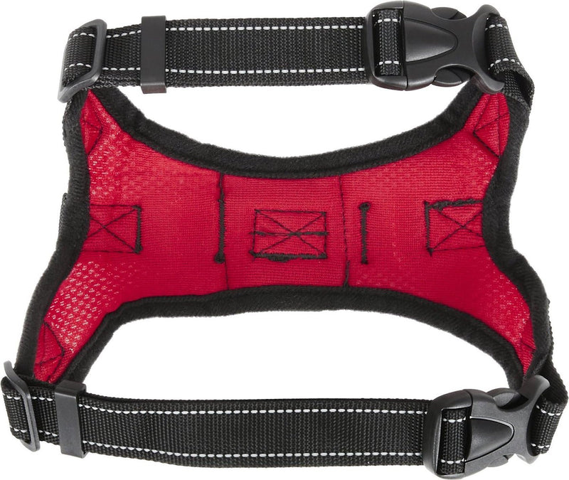 Dog Harness Small Sized Dog - All Weather Mesh overhead adjustable no pull Vest Puppy reflective Harness with handle for Small and Medium Dogs by Copatchy - Harness (Red) Small Red - BeesActive Australia