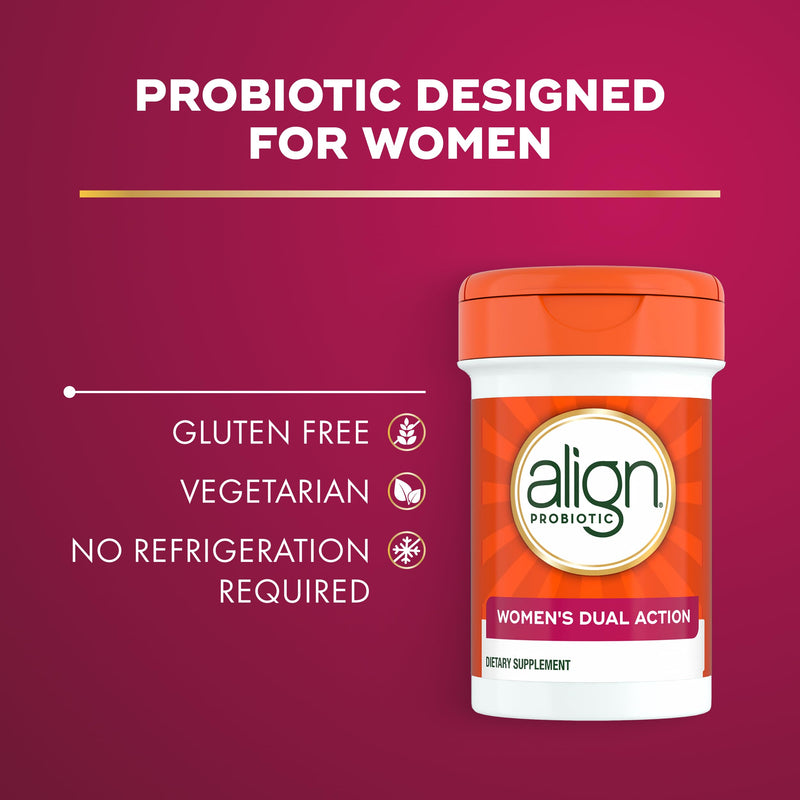 Align Probiotic, Womens Dual Action, Vaginal Probiotics for Women, Womens Probiotic for Vaginal Health Support, with Probiotics for Digestive Health, 42 Probiotic Capsules 42 Count (Pack of 1)