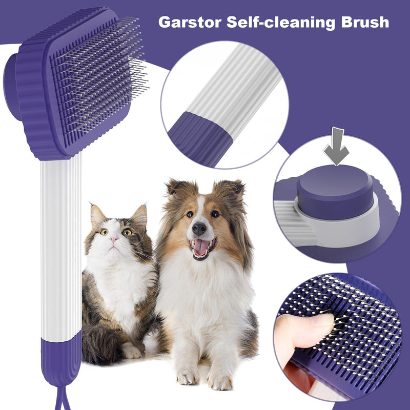 Cat brush, Cat Brush for Long or Short Haired Cats, Remove Loose Fur and Mats, Rounded Pins Reduces Painful Pulling, Not for Tangle and Curly Fur, Dark Blue - BeesActive Australia