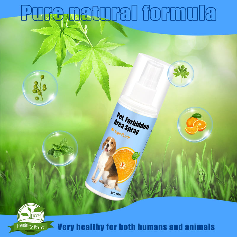 No Chew Spray for Dogs 2 Pack (100ML) Natural Ingredients Bitter Apple Spray for Dogs Alcohol Free Deterrent Spray to Stop Chewing Barking Marking and Nibbling
