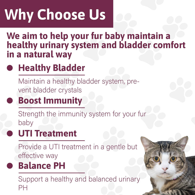 Cat Bladder Crystals Treatment, Urinary Tract Support Cat UTI Treatment, Natural Herbal Formula Supplement for Dogs, Homeopathy Powder Formula, 100g