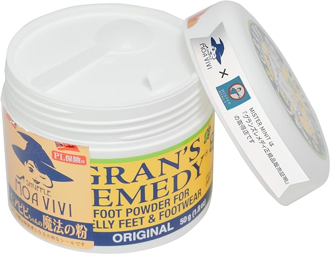 Grande Remedy Mobibi-chan's Magic Powder, Mr. Minit, Unscented, 1.8 oz (50 g), Shoe Deodorizing Powder - BeesActive Australia