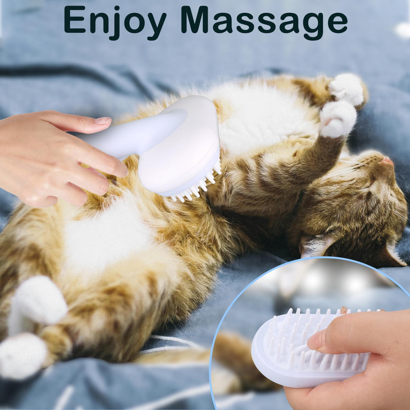 Cat & Dog Brush, 5 in 1 Pet Grooming Supplies Kit, Slicker Brush for Shedding, Dematting Undercoat Rake, Self Cleaning Comb for Indoor cats, Pet Hair Brushes Multifunction Set -Blue - BeesActive Australia