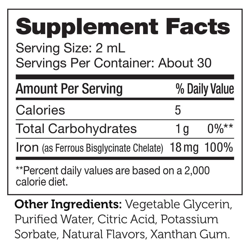 Zahler's Iron Drops, Liquid Iron Concentrate, Gentle and Non-Constipating Iron Formula, 2 Fl OZ. Unflavored 2 Fl Oz (Pack of 1)