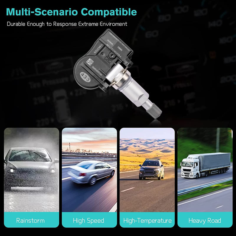 AULINK 56053031AD TPMS Tire Pressure Sensor ‎for Dodge Avenger Caliber Dakota Grand Caravan, Chrysler 300 300C Crossfire, Jeep Cherokee Commander Compass Grand Cherokee Wrangler KIA Mitsubishi Lancia - BeesActive Australia