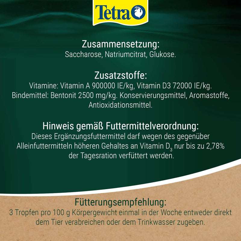 Tetra ReptoSol (high-quality liquid vitamin supplement food for all reptiles, multivitamin preparation, nutritional supplement increases resistance), 50 ml bottle - BeesActive Australia