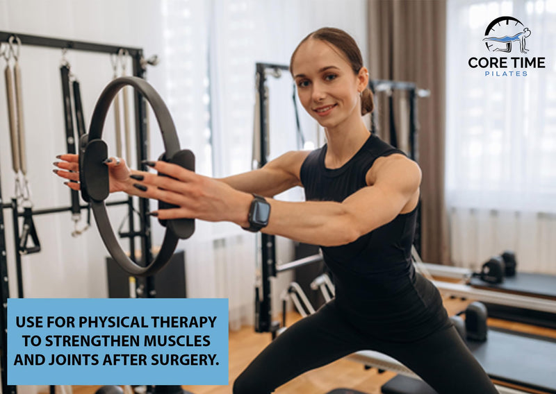 Pilates Ring - 14 inch Exercise Ring - Guide and Carry Bag - Resistance Band- Pilates Kit for Women- Pilates Cirlce Set- Magic Circle-Exercise Ring for Thigh Workout- glute Workout.
