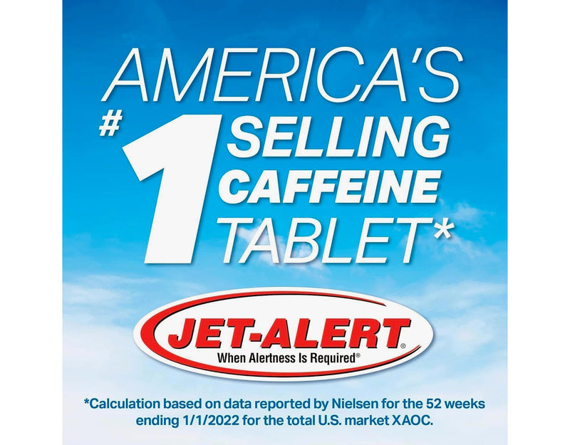 Jet Alert Double Strength Alertness Aid Caplets, 200mg-90 Ct Value Packs (6) 6 - BeesActive Australia