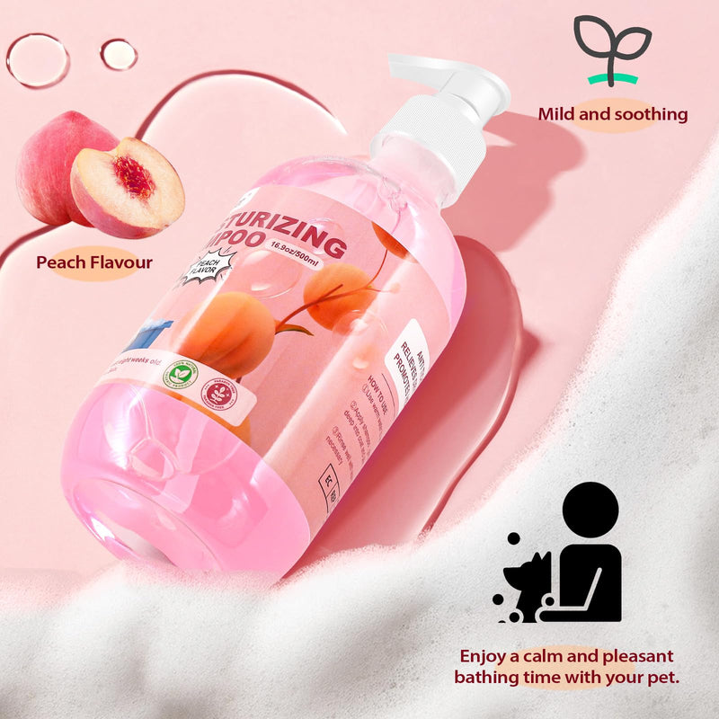 Pet Shampoo Soothe Sensitive Skin, Grooming Shampoo for Dogs and Cats, Pet Friendly Formula Deodorizing Dog Shampoo- Pet Supplies by Xcdsxer (17 Oz) - PawsPlanet Australia