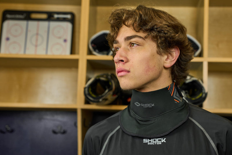 Shock Doctor Hockey Neck Guard Youth & Adult, Cut Resistant Protection, Hockey Gear Black JUNIOR: L