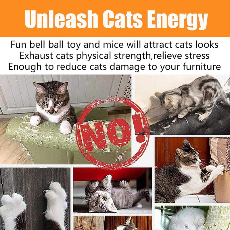 21 Pcs Cat Toys for Indoor Cats Collapsible Cat Tunnel Interactive Feather Teaser Wand Ball Toy for Kitten Cats Black - BeesActive Australia