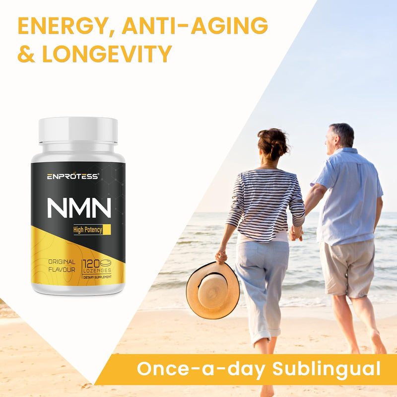 Sublingual NMN 500mg, NMN Supplement（120-Day Supply）, 99% Pure, 120 Lozenge | Max Absorbency & Fast-Acting NMN (Nicotinamide Mononucleotide) for NAD, Cell, Immune, Energy, Muscle, Anti-Aging & Longevity 120 Count (Pack of 1)