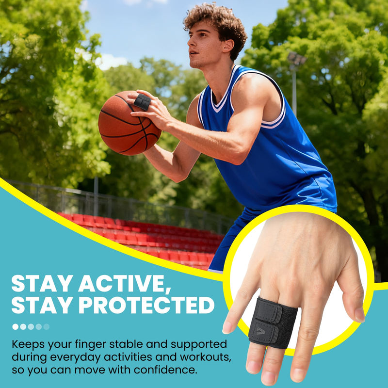 Finger Splint Wraps 2 Pack – Adjustable Breathable Finger Buddy Tape, Light Compression Trigger Finger Splint for Arthritis Pain Relief & Sports Injury, Comfort for Daily Support & Alignment（M Size） Medium - BeesActive Australia