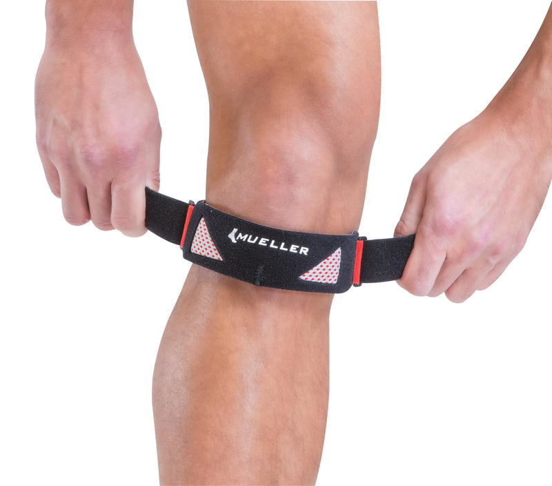 MUELLER Sports Medicine Advanced Patella Strap for Men and Women, Knee Compression and Pain Relief Support, Ideal for Osgood-Schlatter's, Runner's Knee, Patellar Tendinitis, Black, One Size BRACE - BeesActive Australia