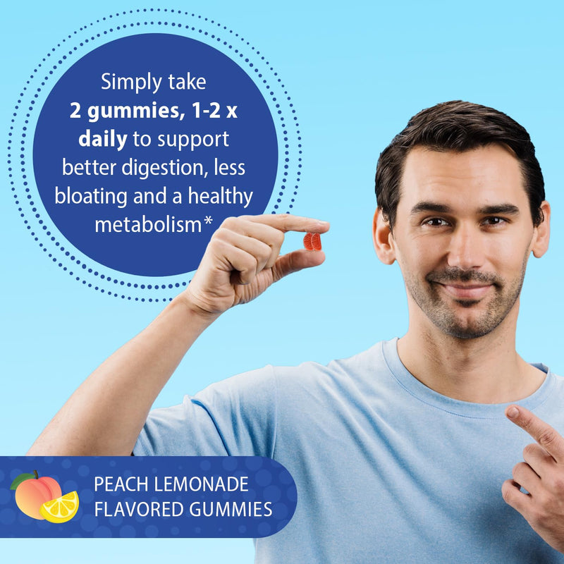 Florastor Prebiotic and Probiotic Gummies with Vitamin B12, 56 Gummies | Digestive and Metabolic Support Blend for Multi-Action Care, Probiotic Gummies for Women and Men 56 Count (Pack of 1)