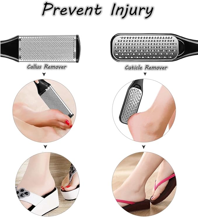 Professional Pedicure Tool Set 26 in 1 Stainless Steel Foot Care Kit Foot Rasp Dead Skin Remover Pedicure Kit Foot File Kit Foot Mum Remover for Men Women Travel - BeesActive Australia